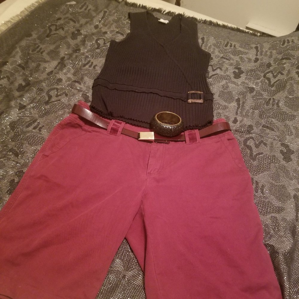 Burgundy shorts